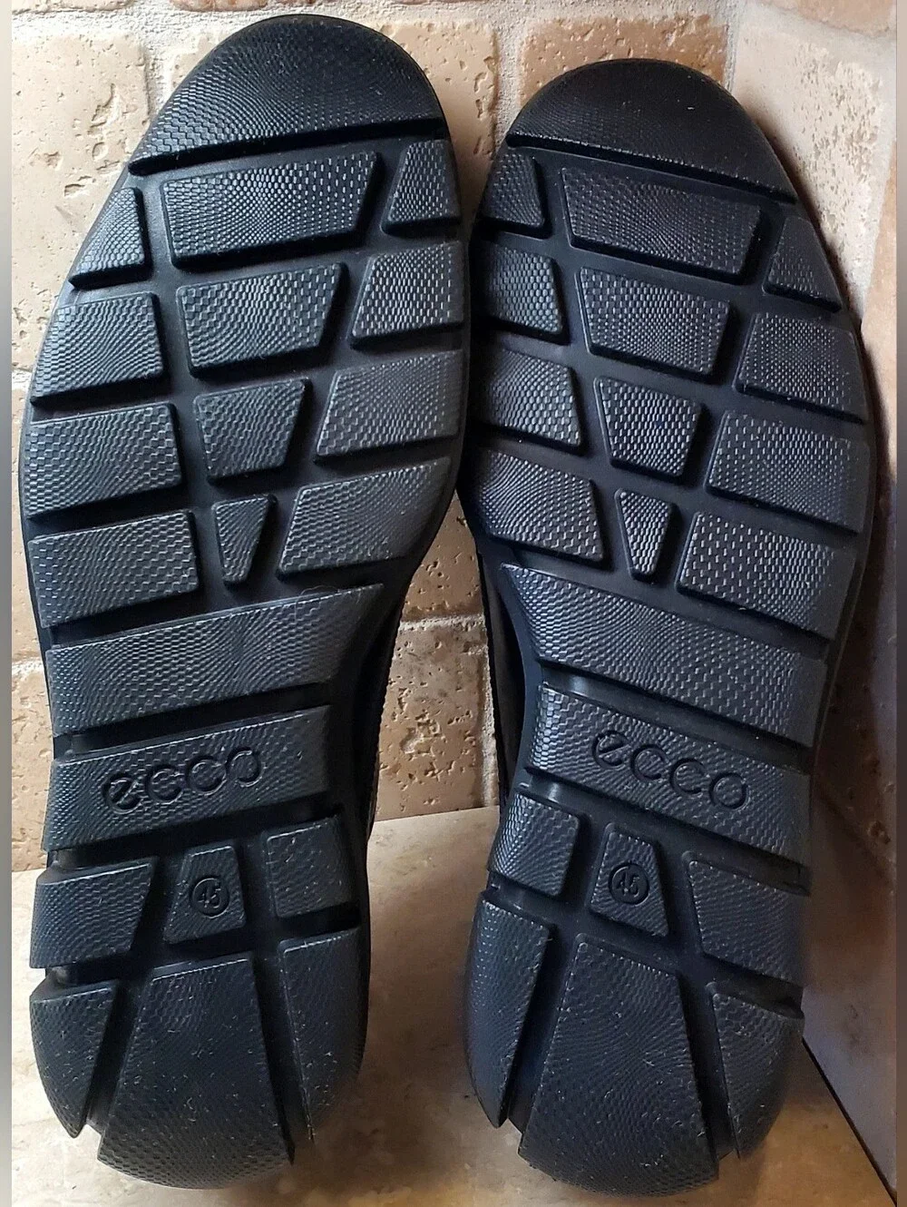 Ecco Men's Black Leather Slip-On Loafers Size 11-11.5 (45)